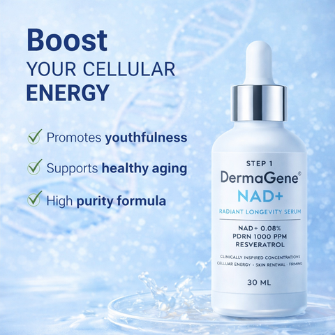 DermaGene® NAD⁺ Radiant Longevity Serum 0,08 % NAD⁺ + 1000 ppm PDRN – omlazující a zpevňující sérum proti stárnutí