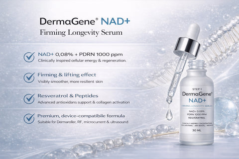 DermaGene® NAD⁺ Radiant Longevity Serum 0,08 % NAD⁺ + 1000 ppm PDRN – omlazující a zpevňující sérum proti stárnutí