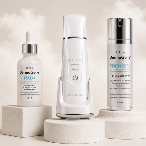 DermaGene® Deep Peel 4v1 – domácí hydroabrazivní peeling na obličej s funkcí EMS, iontoforézy a tepelné terapie