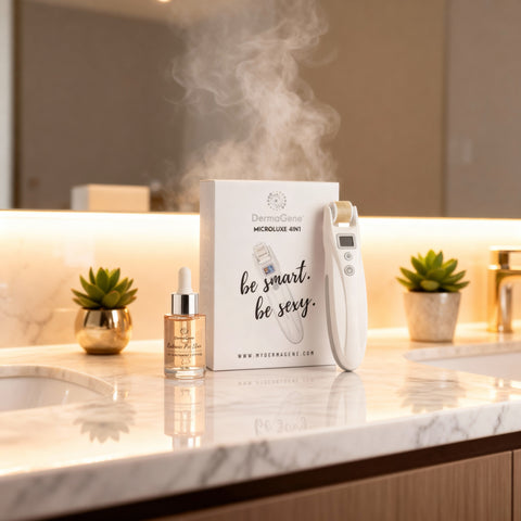 DermaGene® MicroLuxe – přístroj pro mikrojehličkovou terapii 4 v 1 s LED a mikroproudem